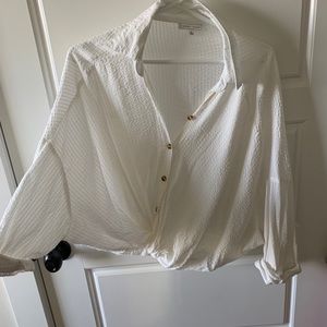 White button up top